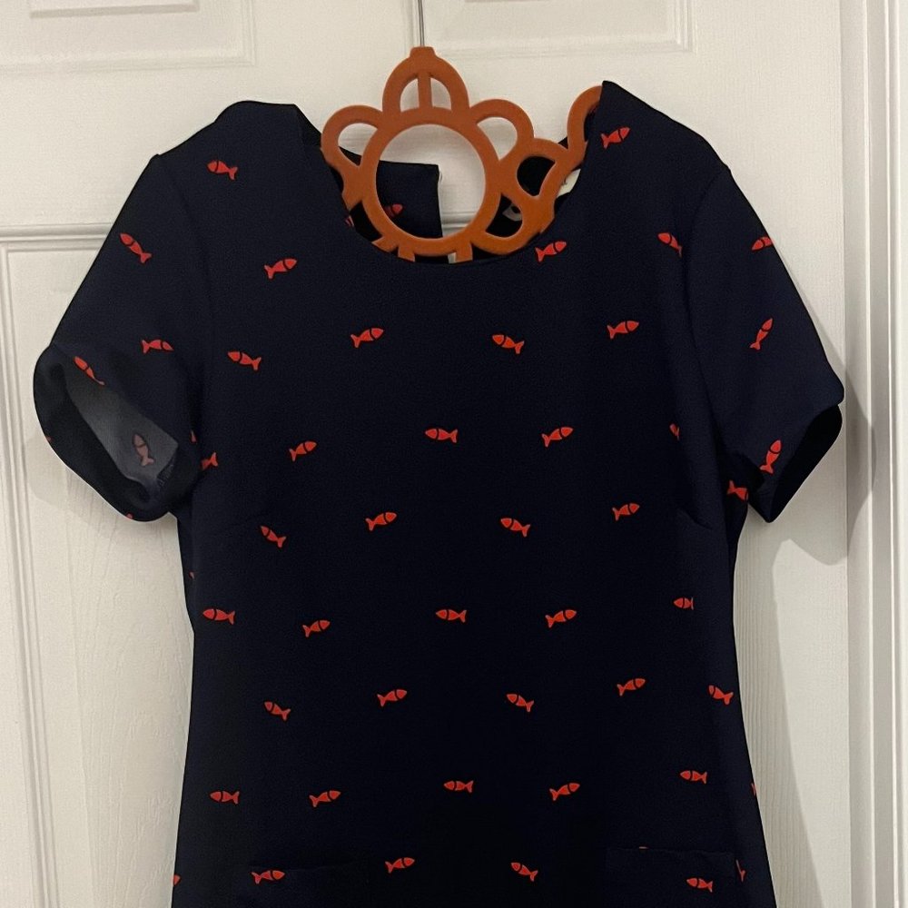 Fish Print Shirt Dress
